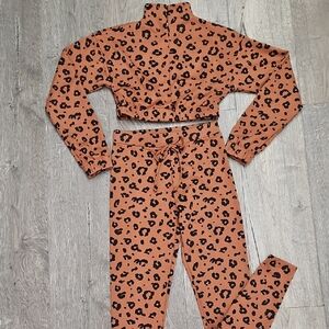 Leopard Print Two-Piece Set